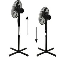 Longwell Industrial Juodas pastatomas ventiliatorius 45W, 3 režimai