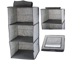 Kabantis lentynėlių organizatorius spintai, 3 lentynos, 30x30x60 cm
