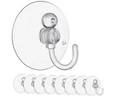 Bathroom Solutions Sieninis kabliukas su siurbtuku 3,5 cm 8 vnt.