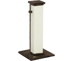 Kačių draskyklė su žaisliniu kamuoliuku ir sizaliu, kreminė ir ruda, 81 cm