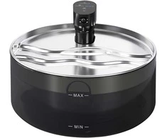 PawHut 7 l kačių fontanas, girdykla katėms su tylia pompa, LED, išmaniuoju jutikliu, aktyvintos anglies filtru, vandens lygio langeliu, lengvai valoma, vandens fontanas katėms ir šunims