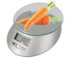 Elektroninės virtuvinės svarstyklės su stikline platforma 5kg / 1 g