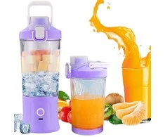 Plakiklis Nešiojamas USB trintuvas, 600ml, violetinis