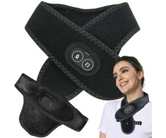 Kaklo masažuoklis su šildymo funkcija, USB, juodas