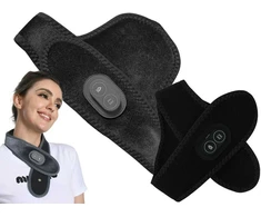 Kaklo masažuoklis su šildymo funkcija, USB, juodas