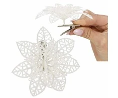 Kalėdinė dekoracija „Poinsettia“ Springos 10x10 cm