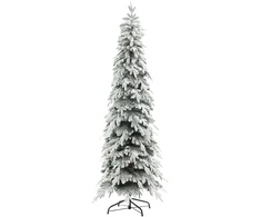Kalėdinė eglutė su dirbtiniu sniegu, 800 šakelių galiukų, žalia, Ø70 x 210 cm