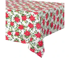 Excellent Houseware Kalėdų staltiesė 220x150 cm, raudona, dėmių atspari