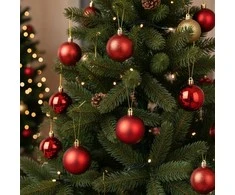 Party Deco Kalediniai papuošimai Raudoni 6 cm - 9 vnt. Nepažeidžiami