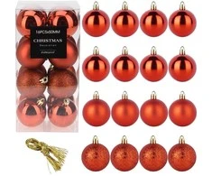 Party Deco Kalėdiniai kamuoliukai Rudi 5 cm 16 vnt - Kalėdų dekoracijos