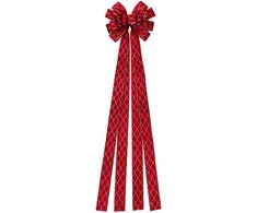 Christmas Decoration Dekoratyvinė juosta Kalėdų eglutei Raudona 130x33 cm