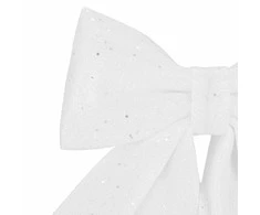 Kalėdinis kaspinas Springos 30 cm baltas