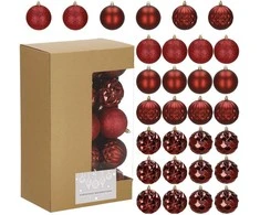 Kalėdinių eglutės papuošalų rinkinys Springos, 30 vnt.