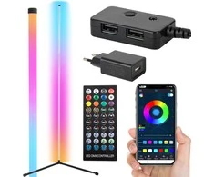 Pakabinamas šviestuvas Kampinė LED grindų lempa RGB su programėle 150 cm