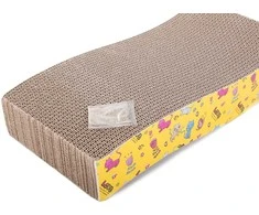 Cardboard cat scratcher horizontal wave catnip