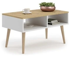 Kavos staliukas balta / artisan oak