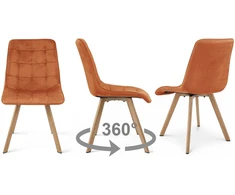 Leobert Kėdė, 360° sukama, vario spalvos, 89 × 49 × 63 cm, 4 vnt.
