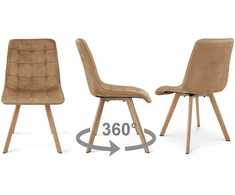 Leobert Kėdė, sukama 360°, ruda, 49 × 63 × 89 cm, 4 vnt.