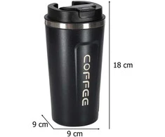 Roger Išmanusis kelioninis puodelis su LED ekranu, juodas, 500 ml