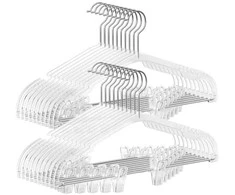 Songmics Kelnių pakabos 30 vnt 40,6 x 22,5 cm su besisukančiais kabliukais skaidrios