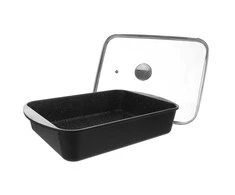 Orion Kepimo indas granitinė su dangčiu stačiakampio formos GRANDE 4,4 l, 35x22,5 cm