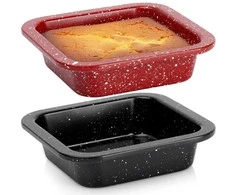 Mondex La Cucina Kepimo forma 12x12 cm 2 vnt - Stačiakampis - Tortų forma
