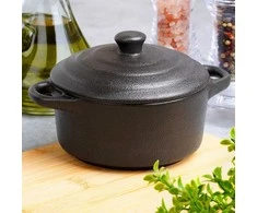 Excellent Houseware Kepimo indas su dangčiu 300 ml porcelianinis