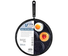Keptuvė kiaušiniams ar blynams Vilde Basic Line 30 cm granitinė 7 skyrių