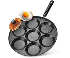 Keptuvė kiaušiniams ar blynams Vilde Basic Line 30 cm granitinė 7 skyrių
