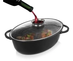 Orion Kepimo indas granitinė su dangčiu ovali GRANDE 8 l, 45x27,5 cm