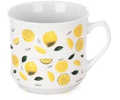 Keraminis puodelis su citrinų motyvu, įvairiaspalvis, 650 ml
