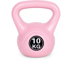 Kettlebell 10 kg, treniruoklis, hantelis, svarmuo, rožinis, ModernHome