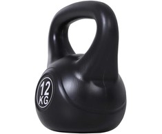 HOMCOM svarmuo 12 kg, užpildytas smėliu, pradedantiesiems, juodas