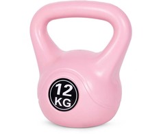Kettlebell 12 kg, treniruoklis, hantelis, svarmuo, rožinis, ModernHome