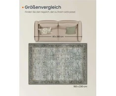 Songmics Kilimas 160x230 cm graikinio riešuto spalvos