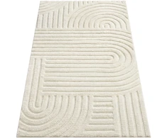 Songmics Kilimas 3D, neslystantis, kreminės baltos spalvos, 150 × 80 cm