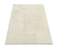 Songmics Kilimas 3D, skalbiamas skalbyklėje, kreminės baltos spalvos, 170 × 120 cm