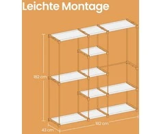 Songmics Kleiderschrank, Kleiderständer, Garderobenständer