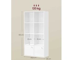 Songmics Knygų lentyna 29 x 65,8 x 130 cm