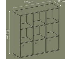 Songmics Knygų lentyna 97,5 × 30 × 97,5 cm