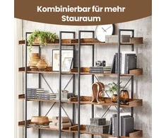 Songmics Knygų lentyna, 100x28x178 cm, 5 lentynos