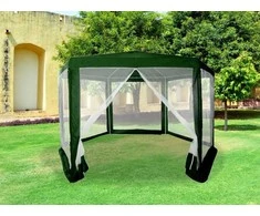 MultiGarden Žalia sodo palapinė su tinkleliu nuo uodų 2x2x2 m