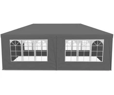 MultiGarden Komercinė sodo paviljono palapinė 3x6 m 6 sienų pilka