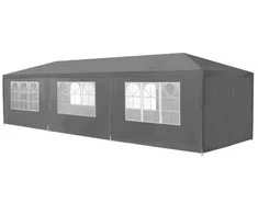 MultiGarden Komercinė sodo paviljono palapinė 3x9 m 8 sienelėmis pilka