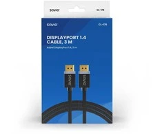 „DisplayPort Kabelis“ – SAVIO DisplayPort (M) V1.4, 3 m, CL-176