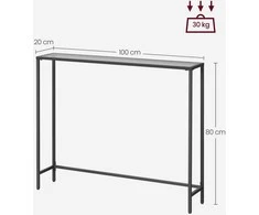 Songmics Konsolinis stalas 20 x 100 x 80 cm