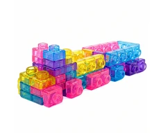 Lean Toys Konstrukcinės kaladėlės, lanksčios, skaidrios, 20 vnt.