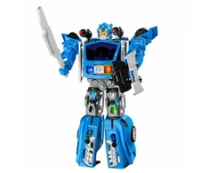 Lean Toys Konstruktorius policijos robotas 2-in-1 su šviesomis ir garsais, mėlynas, baltas, juodas, 46 × 33 × 13 cm, 29 dalių