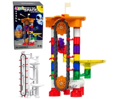 Lean Toys Konstruktorius su automatiniu rutuliukų keltuvu, įvairiaspalvis, 85 dalių