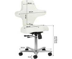 Activeshop Kosmetologinė meistro kėdutė Azzurro Special 152 Baltas